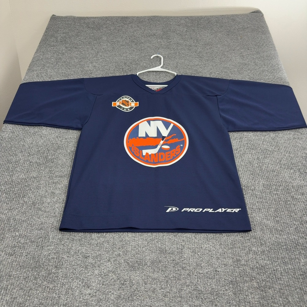New York Islanders Pro Player Hockey Jersey Mens M Navy Polyester Sportswear‎